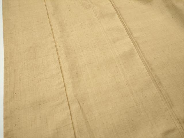 平和屋着物●結城紬 色無地 飴色 正絹 逸品 CAAS7007yc