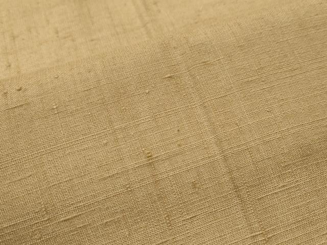 平和屋着物●結城紬 色無地 飴色 正絹 逸品 CAAS7007yc