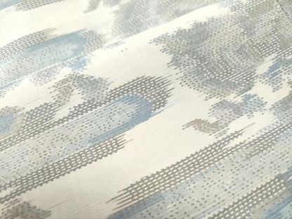 平和屋着物●本場大島紬 白大島 霞花唐草文 正絹 逸品 CAAS7013yc