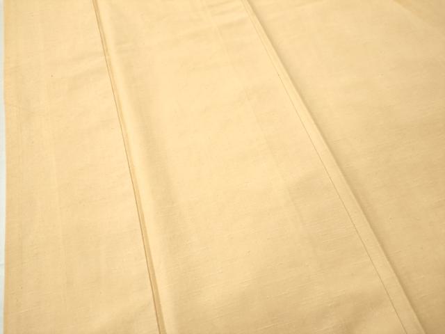 平和屋着物●結城紬　色無地　蜂蜜色　正絹　逸品　CAAS7030yc