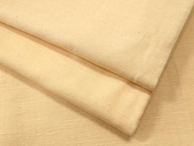 平和屋着物●結城紬　色無地　蜂蜜色　正絹　逸品　CAAS7030yc
