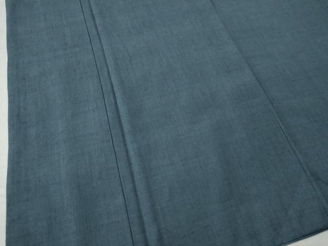 平和屋着物●男性 紬 色無地 錆鉄御納戸色 正絹 逸品 CAAS7040yc