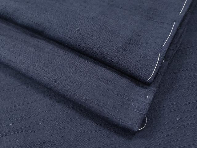 平和屋着物●結城紬 色無地 濃鼠色 正絹 逸品 未使用 CAAS7047yc