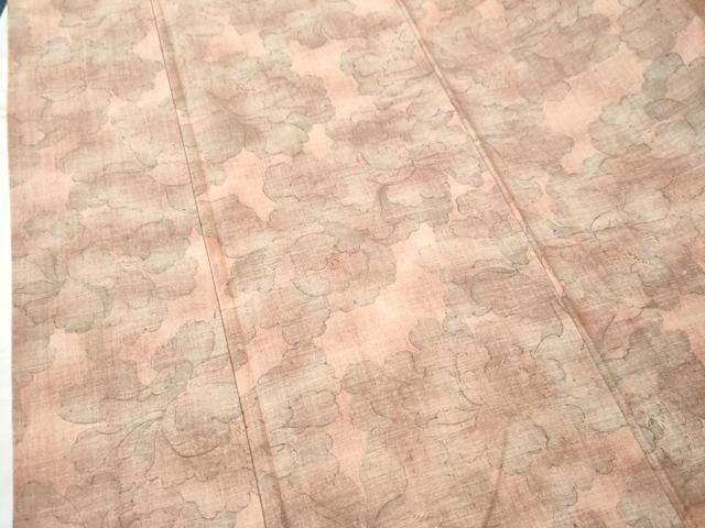 平和屋着物●上質な紬 手描き 牡丹 正絹 逸品 CAAS7050yc