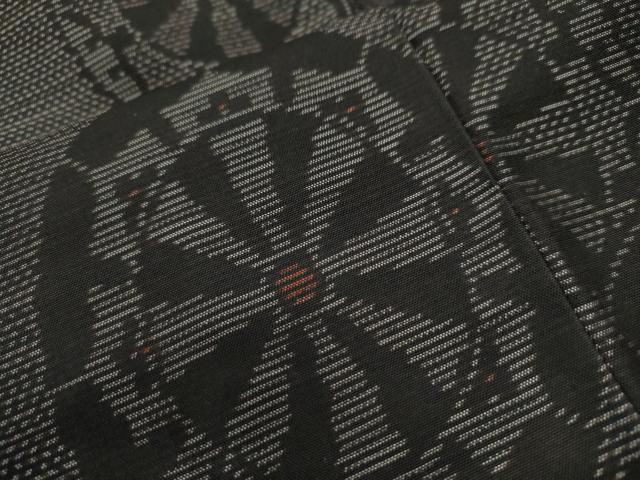 平和屋着物●本場大島紬 泥染め 源氏車 正絹 逸品 CAAS7074yc