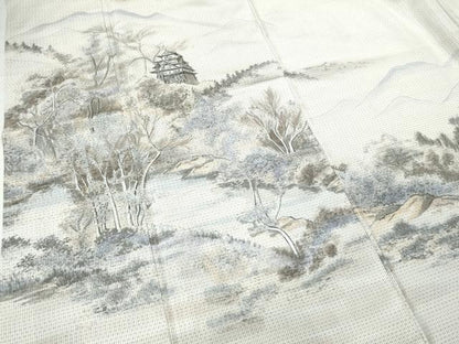 平和屋着物●訪問着 加藤健作 手描き 遠山風景文 正絹 逸品 CAAS7095yc
