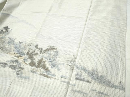 平和屋着物●訪問着 加藤健作 手描き 遠山風景文 正絹 逸品 CAAS7095yc