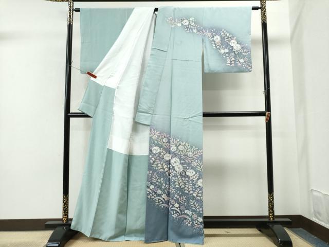 平和屋着物●訪問着　作家物　手描き　絞り　辻が花　暈し染め　正絹　逸品　CAAS7138yc
