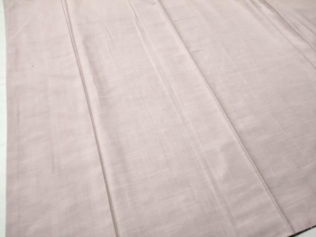 平和屋着物●結城紬　色無地　灰桜色　証紙付き　正絹　逸品　CAAS7150yc