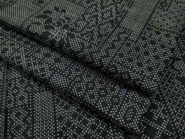 平和屋着物●本場大島紬　7マルキ　色紙重ね吉祥花唐草文　正絹　逸品　CAAS7168yc