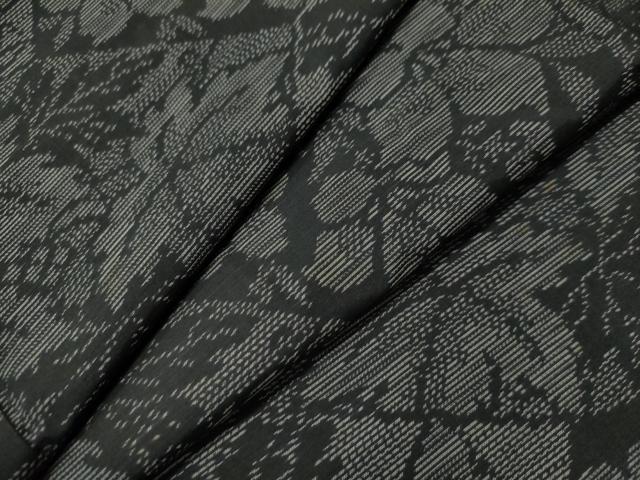 平和屋着物●本場大島紬 切嵌草花文 正絹 逸品 CAAS7169yc