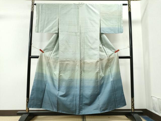 平和屋着物●京の名門 じゅらく謹製 訪問着 紬地 漢方草木染 霞文 正絹 逸品 未使用 CAAS7190yc