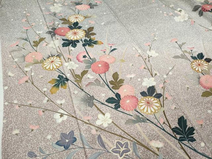 平和屋着物●訪問着 友禅 菊花文 暈し染め 金彩 正絹 逸品 CAAS7202yc