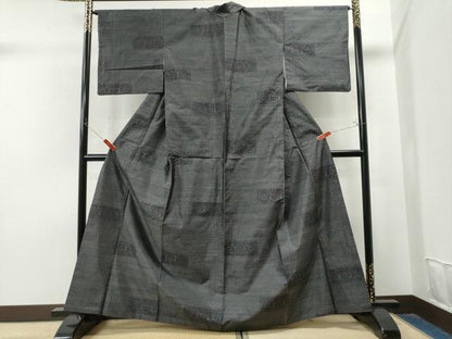 平和屋着物●本場大島紬　短冊吉祥花文　やまと誂製　正絹　逸品　未使用　CABI2246yc