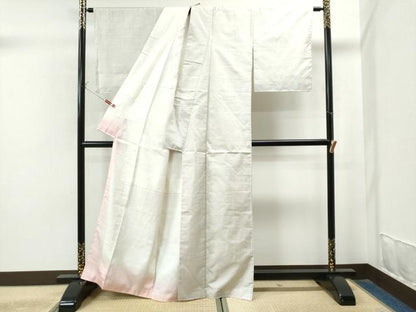 平和屋着物●本場大島紬 白大島 7マルキ 正絹 逸品 未使用 CAAS7206yc