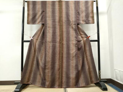 平和屋着物●上質な紬 霞文 正絹 逸品 CAAS7220yc