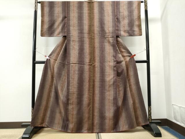 平和屋着物●上質な紬 霞文 正絹 逸品 CAAS7220yc