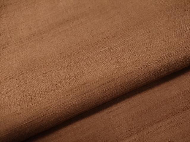 平和屋着物●上質な紬 色無地 焦香色 正絹 逸品 CAAS7262yc