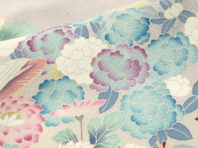 平和屋着物●訪問着 友禅 作家物 鴛鴦草花文 暈し染め 正絹 逸品 CAAS7275yc