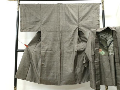 平和屋着物●男性 本場大島紬 アンサンブル 100亀甲 総詰め 正絹 逸品 CAAS7283yc