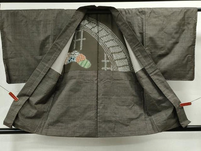 平和屋着物●男性 本場大島紬 アンサンブル 100亀甲 総詰め 正絹 逸品 CAAS7283yc