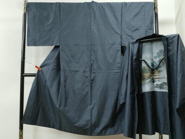 平和屋着物●男性 本場大島紬 アンサンブル 吉祥文 正絹 逸品 CAAS7284yc