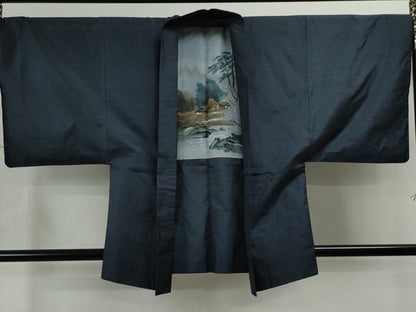 平和屋着物●男性 本場大島紬 アンサンブル 吉祥文 正絹 逸品 CAAS7284yc