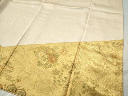 平和屋着物●豪華色留袖 駒刺繍 飛鶴宝尽くし芝草花文 金彩 正絹 逸品 CAAS7311yc