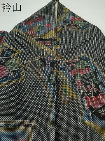平和屋着物●本場大島紬　7マルキ　冊子吉祥花文　正絹　逸品　CAAS7313yc