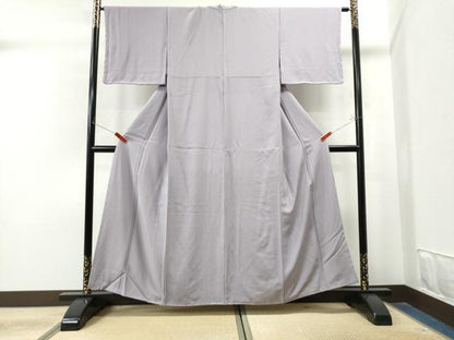 平和屋着物●上質な色無地 牡丹鼠色 ゑり善扱い 正絹 逸品 未使用 CAAS7325yc