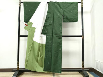 平和屋着物●結城紬 飛び亀甲 亀甲文 正絹 逸品 CAAS7363yc