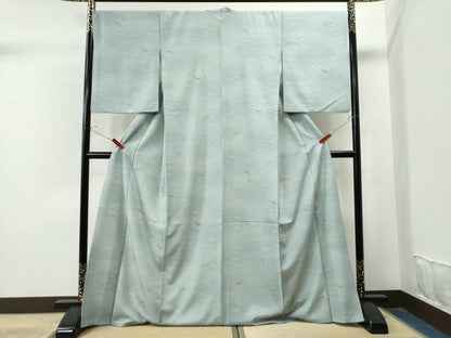 平和屋着物●上質な小紋 雪芝舞花文 暈し染め 正絹 逸品 CAAS7378yc