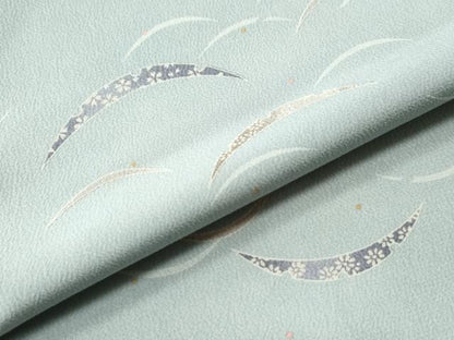 平和屋着物●上質な小紋 雪芝舞花文 暈し染め 正絹 逸品 CAAS7378yc