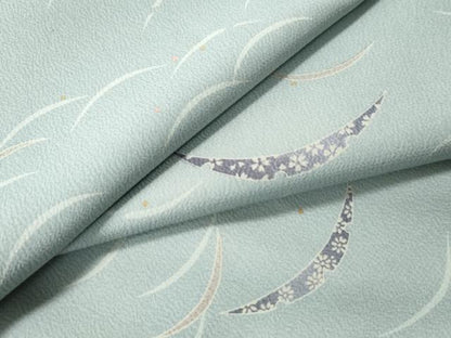 平和屋着物●上質な小紋 雪芝舞花文 暈し染め 正絹 逸品 CAAS7378yc