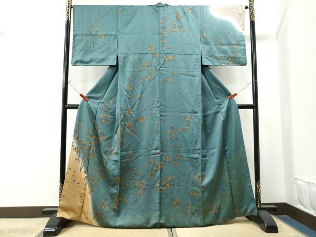 平和屋着物●訪問着 枝花文 暈し染め 金彩 正絹 逸品 CAAS7390yc