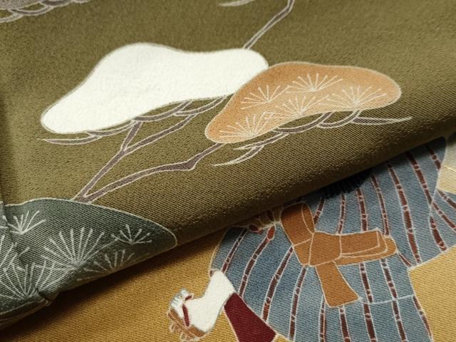 平和屋着物●友禅作家の巨匠 浅井青仁 色留袖 童子遊び 枝松文 暈し染め 金彩 正絹 逸品 CAAS7395yc