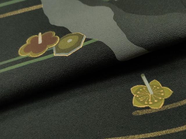 平和屋着物●訪問着　玩具文　コマ　けん玉　暈し染め　金彩　正絹　逸品　CAAS7397yc