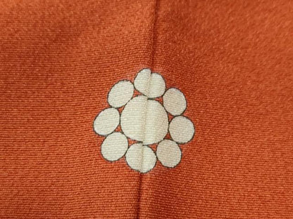 平和屋着物●上質な色無地 作家物 柿色 正絹 逸品 CAAS7400yc
