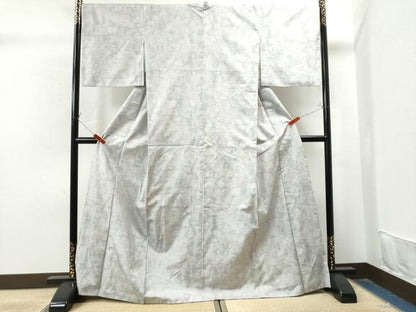 平和屋着物●都喜ヱ門 本場大島紬 白大島 9マルキ 華胡蝶 藤絹織物謹製 証紙付き 正絹 逸品 CAAS7402yc