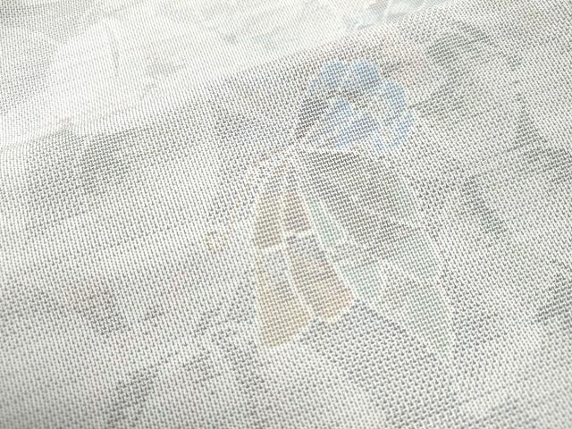 平和屋着物●都喜ヱ門 本場大島紬 白大島 9マルキ 華胡蝶 藤絹織物謹製 証紙付き 正絹 逸品 CAAS7402yc