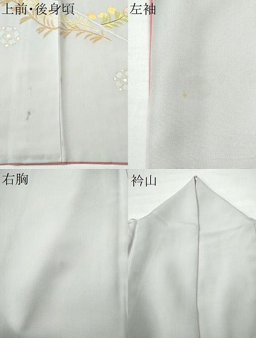 平和屋着物●訪問着　米沢新之助作　華蝶文　金彩　　正絹　逸品　CAAS7403yc