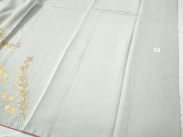 平和屋着物●訪問着　米沢新之助作　華蝶文　金彩　　正絹　逸品　CAAS7403yc