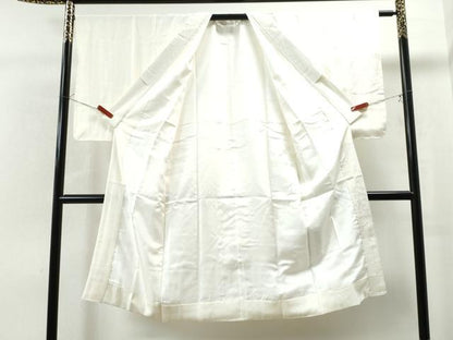 平和屋着物●長襦袢 袷 立波文 金銀彩 半衿刺繍 正絹 逸品 未使用 CAAS7407yc