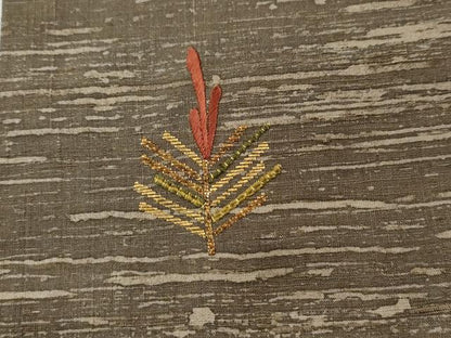 平和屋着物●色留訪問着 紬地 総刺繍 松葉文 金糸 正絹 逸品 未使用 CAAS7430yc