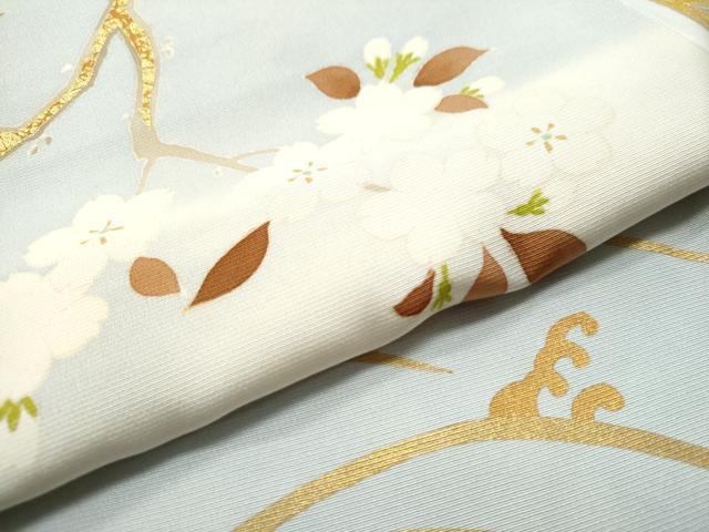 平和屋着物●訪問着　立波枝桜文　暈し染め　金彩　正絹　逸品　CAAS7431yc