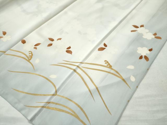 平和屋着物●訪問着　立波枝桜文　暈し染め　金彩　正絹　逸品　CAAS7431yc