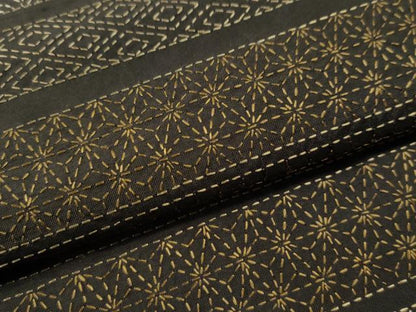 平和屋着物●中国三大刺繍 スワトウ刺繍 訪問着 総刺繍 紬地 刺し子 横段吉祥文 正絹 逸品 CAAS7437yc