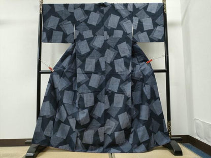 平和屋着物●上質な紬 色紙重ね文 正絹 逸品 CAAS7439yc