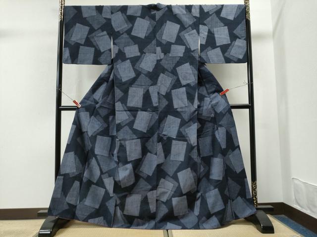 平和屋着物●上質な紬 色紙重ね文 正絹 逸品 CAAS7439yc