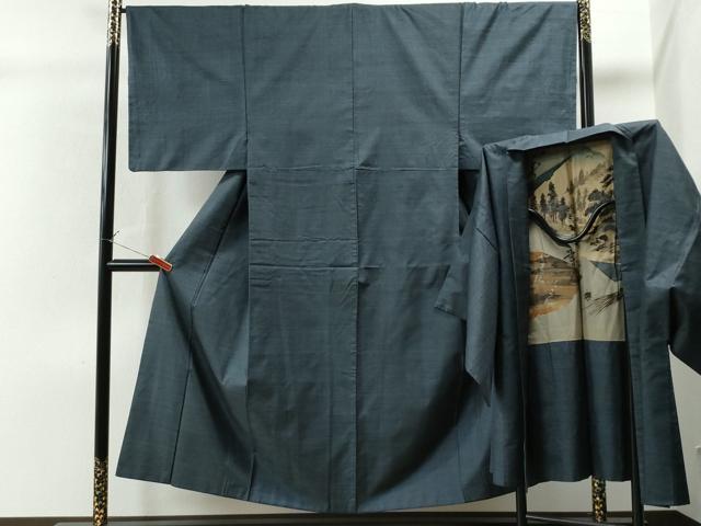 平和屋着物●男性 本場大島紬 アンサンブル 100亀甲 総詰め 正絹 逸品 CAAS7448yc